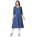 GIA Denim Little Embroidery Kurti