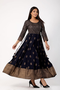 gianna women embroidered flared kurta