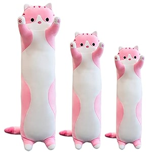 giant cat pillow plush cartoon kitty sleeping hugging pillow cuddly soft long cat body pillow gift for kids girlfriend