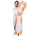 Giant Cat Pillow Plush Cartoon Kitty Sleeping Hugging Pillow, Cuddly Soft Long Cat Body Pillow Gift for Kids Girlfriend
