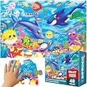 Giant Floor Puzzles for Kids Ages 4-6 - 2x3 Feet 48 Piece Puzzles 3-5