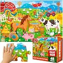 Giant Floor Puzzles for Kids Ages 4-6 - 2x3 Feet Extra-Thick 48 Pieces