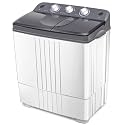 Giantex Portable Washing Machine, 20lbs Capacity, 12lbs Washer and 8lbs Spinner, Compact for Apartment RV, Gray &amp; White, GX20313-PE