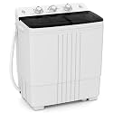 Giantex Washing Machine, 20Lbs Capacity, Washer and Spinner Combo, Portable Compact Twin Tub 12Lbs Washing and 8Lbs Spinning, Inlet and Drain Hose, Laundry Washer for Apartment RV Dorm