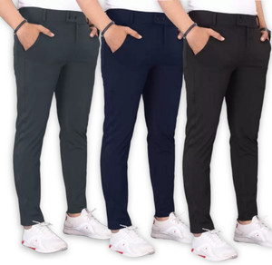 GIBBONTE Slim Fit Men Black Blue Grey