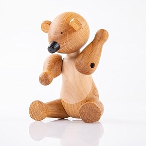 gibox cute brown bear miniature showpiece table accent for home decor for loved ones animal decorative sculpture for bookshelf bedroom living room asthetic antique figurine for office desk