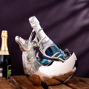 gibox doe la muse wine champagne bucket for home bar parties - decorative liquor bucket for drinks and freezer - large ice holder