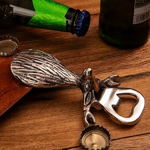 gibox antique stag bottle opener tool pack of 1  silver finish wine bottle opener  barware accessory wine and beer cap remover  gift for husband amp father  cool bottle openers for giftings