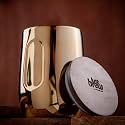 GIBOX Golden Luxe Vacuum Insulated Travel Coffee, Tea Mug Tumbler Stainless Steel (400ml) Leakproof, Double-Wall, Hot & Cold Beverage Wooden Lid 8/10 Hours Temperature Retention for Office (Pack of 1)