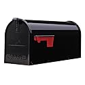 Gibraltar Mailboxes Elite Medium Capacity Galvanized Steel Black, Post-Mount Mailbox, E1100B00