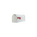 Gibraltar Mailboxes Elite Medium Capacity Galvanized Steel White, Post-Mount Mailbox, E1100W00