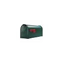 Gibraltar Mailboxes Elite Medium Capacity Galvanized Steel Green, Post-Mount Mailbox, E1100G00