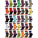 Giegxin 36 Pairs Halloween Crew Socks Bulk Novelty Gifts for Women Men