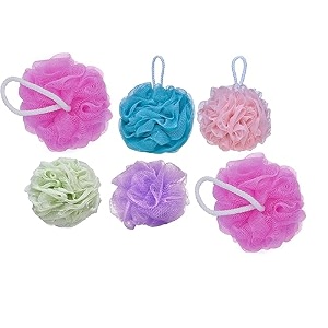 giffy bath sponge round loofah deep cleansing for men amp women multicolor m 6