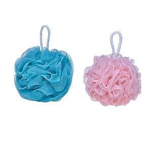 giffy bath sponge round loofah for men amp women  soft mesh  skin friendly multicolor m 2