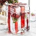 Gift Box Drink dispenser with Red Ribbon Design, Glass Beverage Dispenser For Christmas Party &amp; decorations, Gift Ready Packaging With 100% Leakproof Spigot Perfect For Parties And Daily Use 1.5 GAL