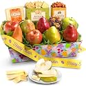 A Gift Inside Easter Classic Fresh Fruit Basket with Crackers, Cheese and Nuts