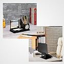 GKD Desk Organizer with Clock &amp; Calendar &amp; Portable Laptop Stand/Office Table Accessories/ 2024 Calendar for Office Desk/Desk Organizer for Home/Corporate Gift/EcoFriendly (Combo)