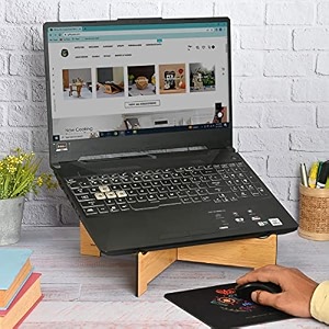 gkd portable laptop stand with mouse pad for desk easy to carry unique design cross laptop docking station compatible with macbook dell xps hp lenovo ergonomic