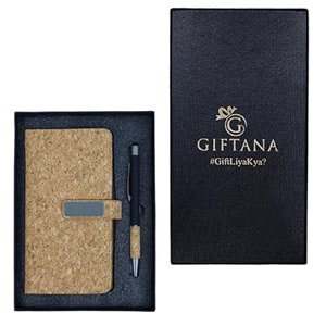 giftana 2 in 1 diary with pen gift set for men and women leather notebook diary amp metal pen birthday gifts for husband brother father new year corporate gift for employee gift set cork