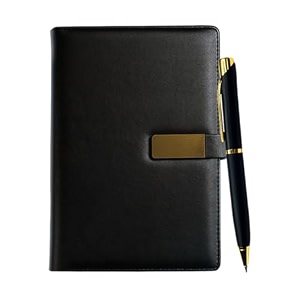 giftana 2 in 1 diary with pen gift set for men and women leather notebook diary amp metal pen birthday gifts for husband brother father new year corporate gift for employee gift set black golden