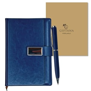 giftana 2 in 1 diary with pen gift set for men and women leather notebook diary amp metal pen birthday gifts for husband brother father new year corporate gift for employee gift set blue1