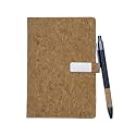 Giftana 2 in 1 Diary with Pen Gift Set for Men and Women, Leather Notebook Diary &amp; Metal Pen Birthday Gifts for Husband, Brother, Father New Year Corporate Gift for Employee Gift Set (Cork1)