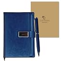 Giftana 2 in 1 Diary with Pen Gift Set for Men and Women, Leather Notebook Diary &amp; Metal Pen Birthday Gifts for Husband, Brother, Father New Year Corporate Gift for Employee Gift Set (Blue1)
