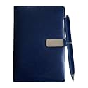 Giftana 2 in 1 Diary with Pen Gift Set for Men and Women, Leather Notebook Diary &amp; Metal Pen Birthday Gifts for Husband, Brother, Father New Year Corporate Gift for Employee Gift Set (Blue2)