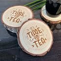 Giftana Wooden Coaster Set with Engraved Quote