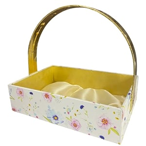 giftdial hamper trousseau packing tray with satin lining decorative basket golden handle i perfect wooden gifting tray for diwali birthday anniversary amp marriage geometrical black 5