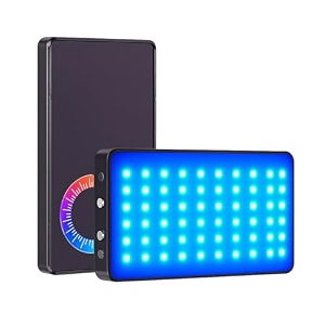 giftmax ay-49j rgb video led camera light full color portable photography lighting with 3 cold shoe rechargeable battery cri 95 2500-9000k dimmable panel lamp support magnetic attraction