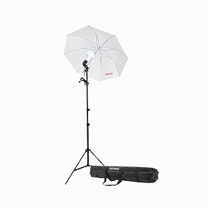 giftmax e27 studio single umbrella holder amp stand - 9ft light stand white umbrella 20w led bulb kit bag
