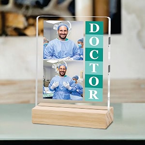 Giftplease Best Doctor Photo Plaque with Wooden