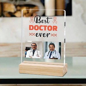 Giftplease Best Doctor Photo Plaque with Wooden