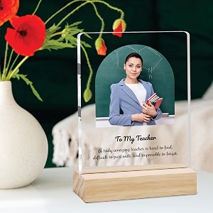 Giftplease Best Teacher Plaque Personalized Photo