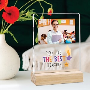 Giftplease Best Teacher Plaque Personalized Photo