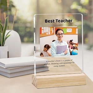 Giftplease Best Teacher Plaque Personalized Photo