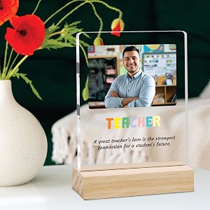 Giftplease Best Teacher Plaque Personalized Photo