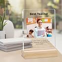Giftplease Best Teacher Plaque Personalized Photo