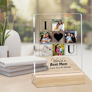 Giftplease Customized Photo Frame With Wooden Stand