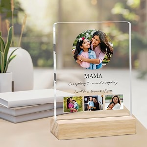 Giftplease Customized Photo Frame With Wooden Stand