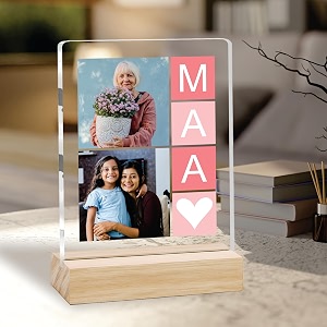 Giftplease Customized Photo Frame With Wooden Stand