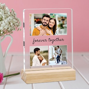 Giftplease Customized Photo Frame with Wooden Stand