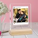 Giftplease Customized Photo Frame with Wooden Stand