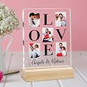 Giftplease Customized Photo Frame with Wooden Stand