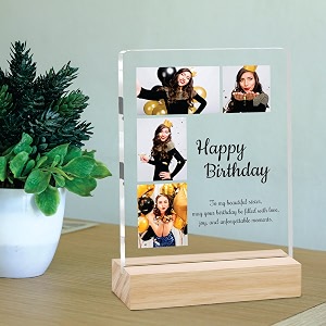 Giftplease Personalized Happy Bithday Photo Plaque with