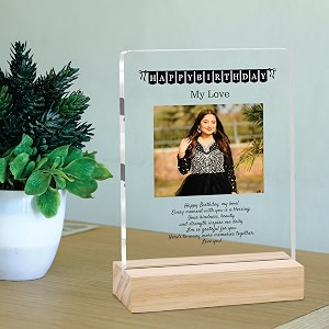 Giftplease Personalized Happy Bithday Photo Plaque with