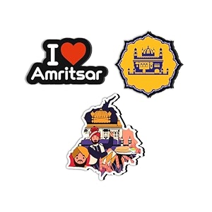 giftplease amritsar city fridge magnets- set of 3  travel souvenir  refrigerator magnet  gifts  decorative items for kitchen fridge magnets set  multicolor fm_60