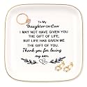 Gifts for Daughter in Law form Mother in Law, Ring Dish Jewelry Trinket Tray Gift for Daughter-In-Law, for Birthday, Mother's Day, Wedding, Valentines, Christmas Gifts, to Daughter in Law